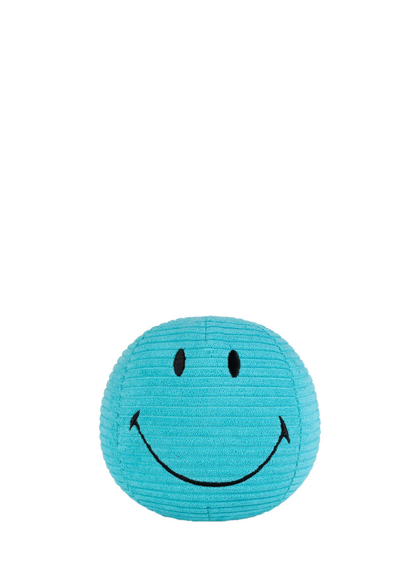 Smiley ECO corduroy soft toy, teal blue (13 cm)
