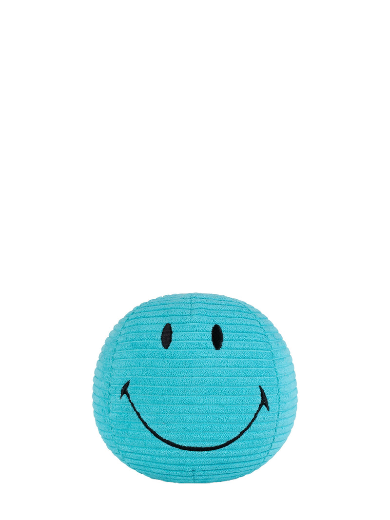 Smiley ECO corduroy soft toy, teal blue (13 cm)