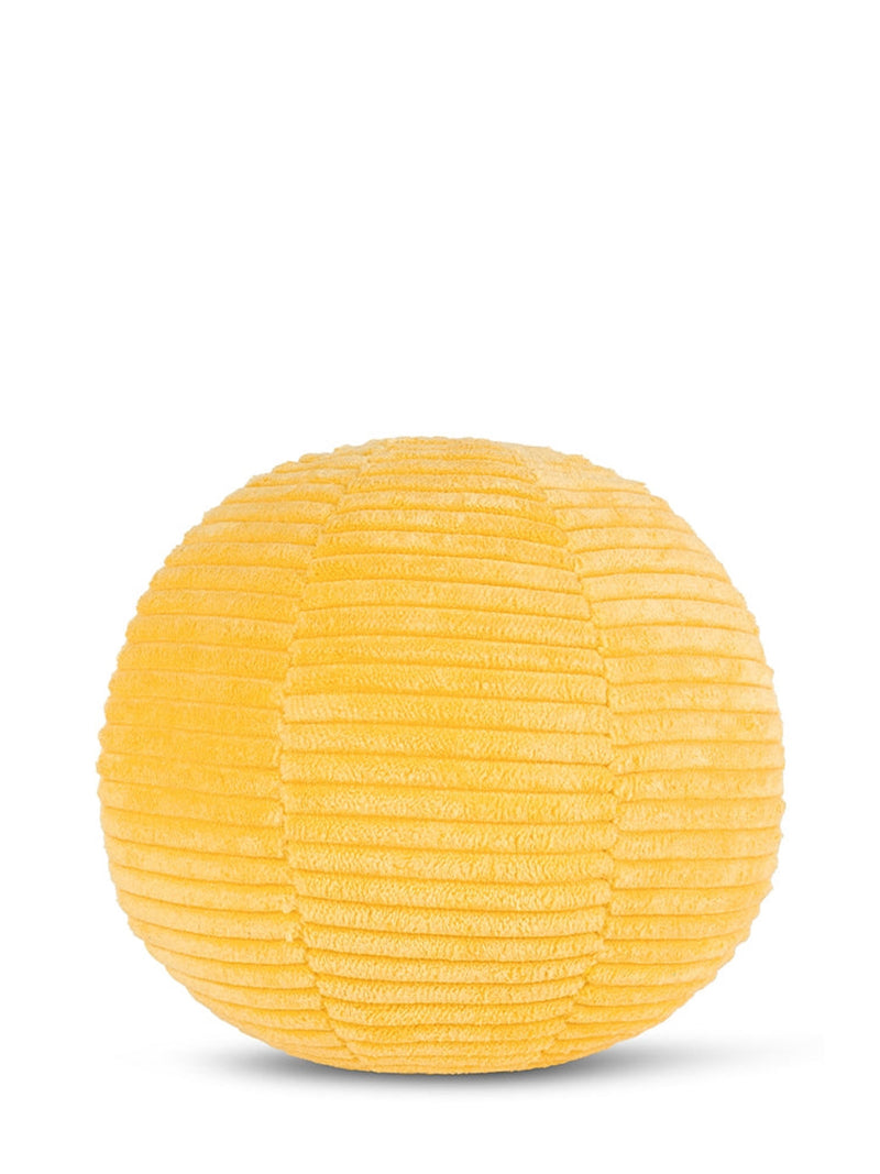 Small smiley ECO corduroy soft toy, yellow (13 cm)
