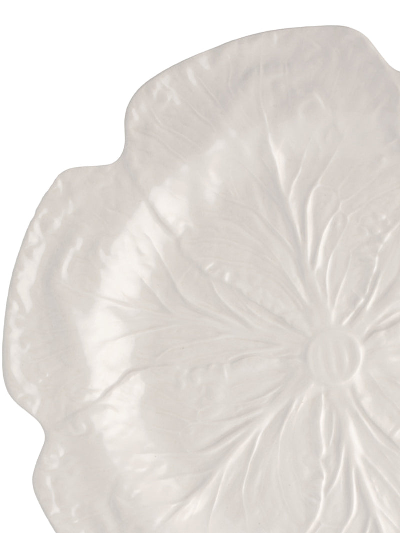 Extra large cabbage dinner plate, ivory (30,5 cm)