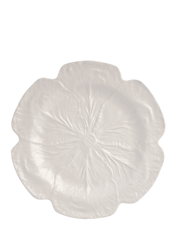 Extra large cabbage dinner plate, ivory (30,5 cm)