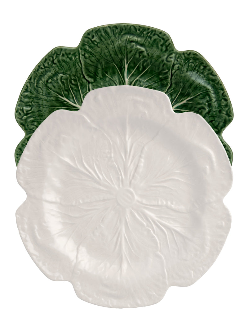 Extra large cabbage dinner plate, ivory (30,5 cm)