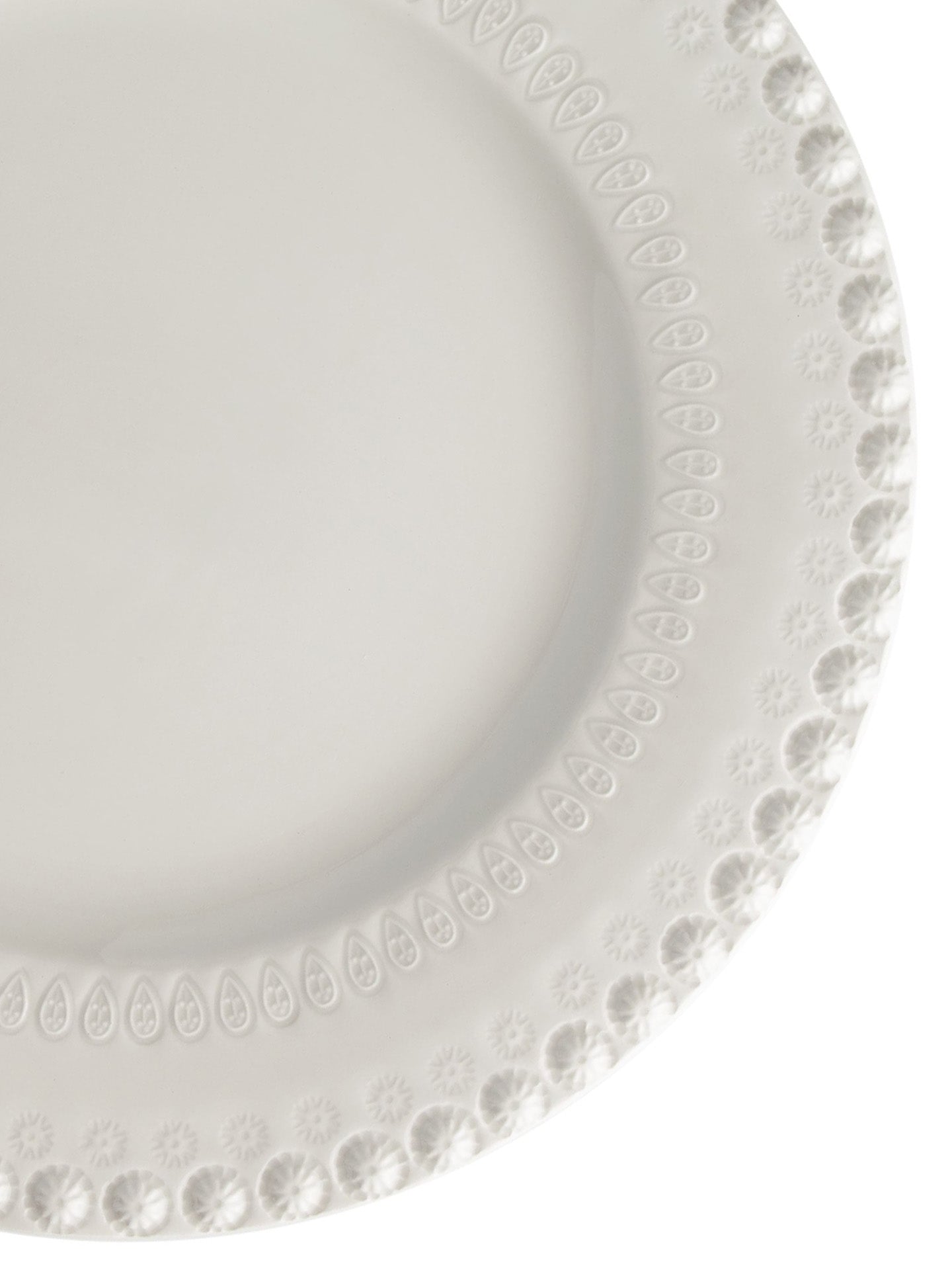 Fantasa dinner plate, pale grey