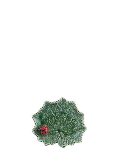 Ragwort leaf platter with ladybug (14cm)