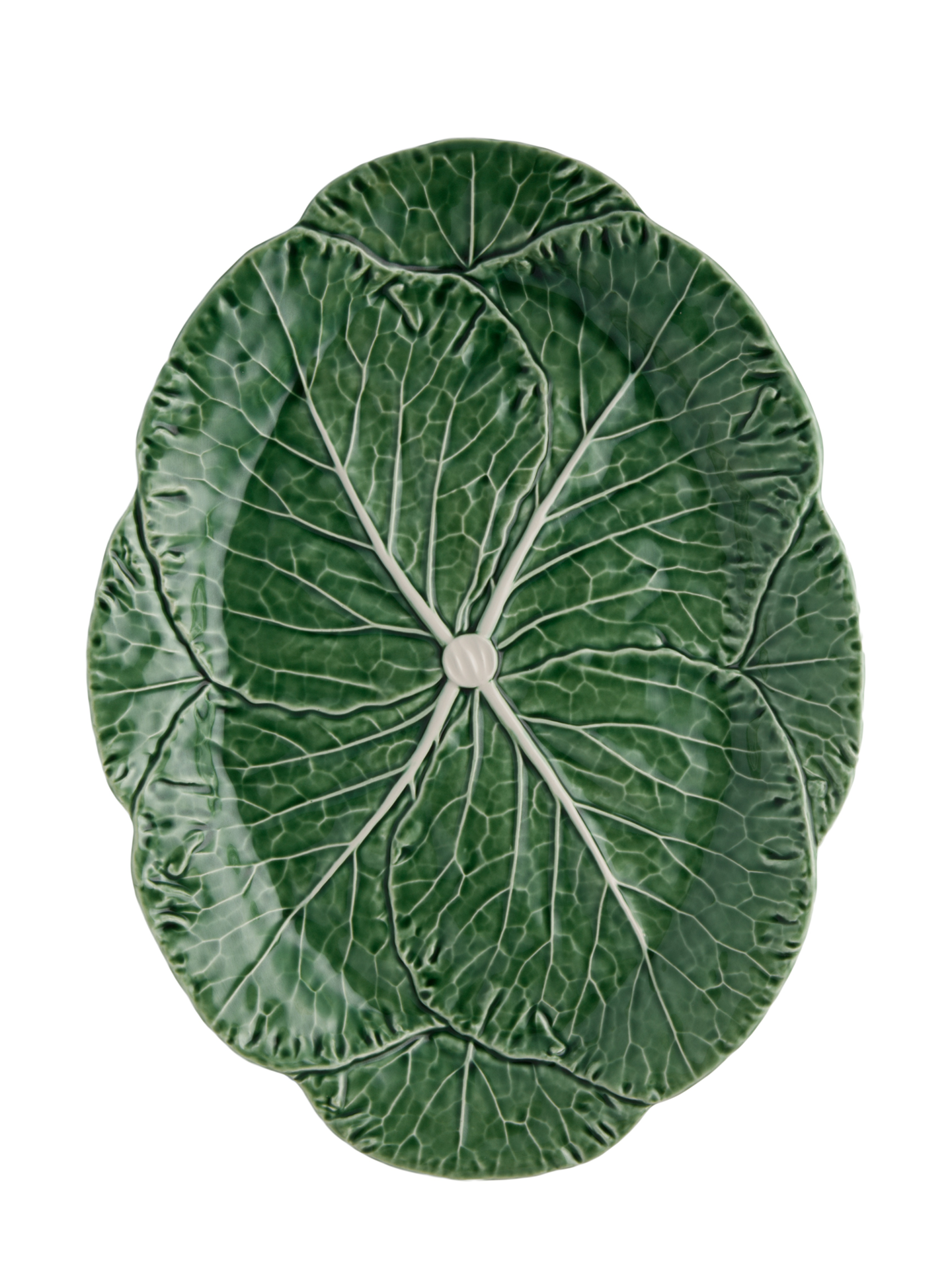 Large Oval Cabbage Platter (43cm), green