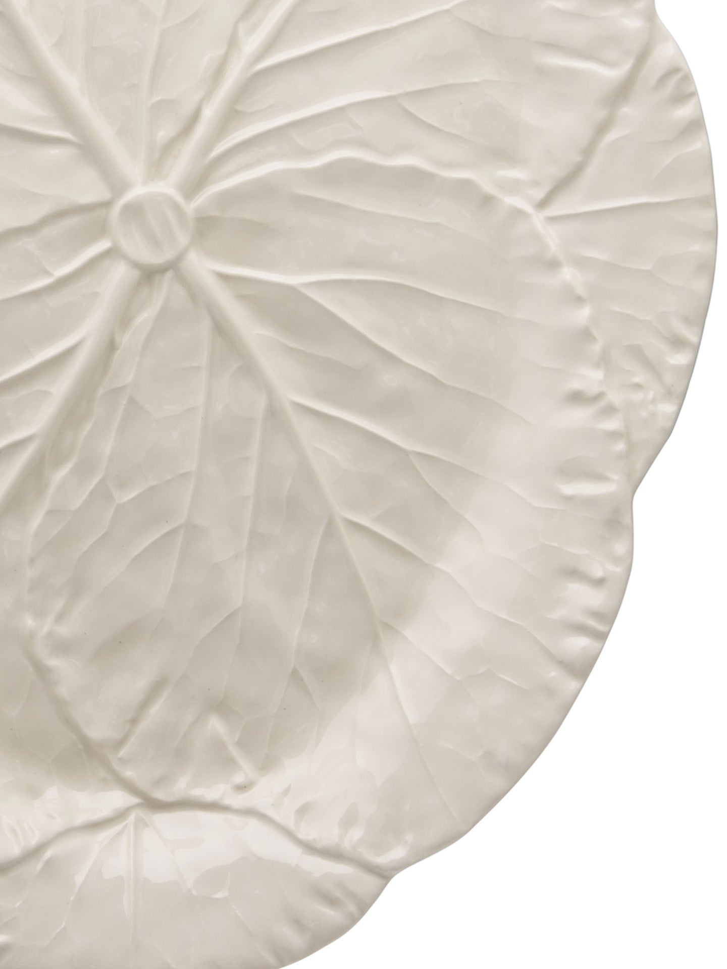 Large Oval Cabbage Platter, Ivory