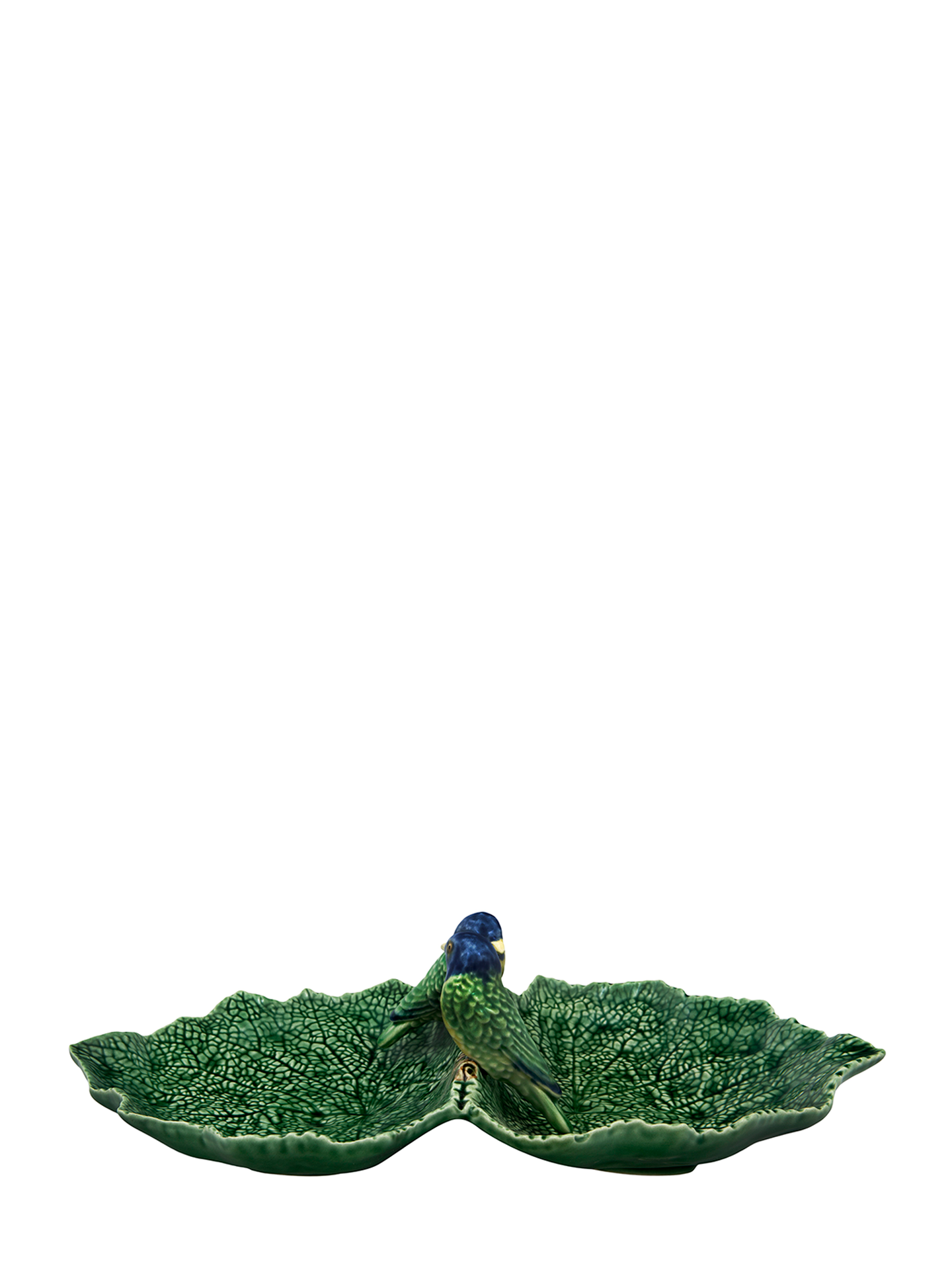 Double leaf dish w/ bird pair Cinerária