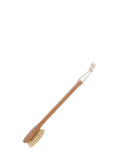 Round head wooden bath brush, light bristle (36 cm)