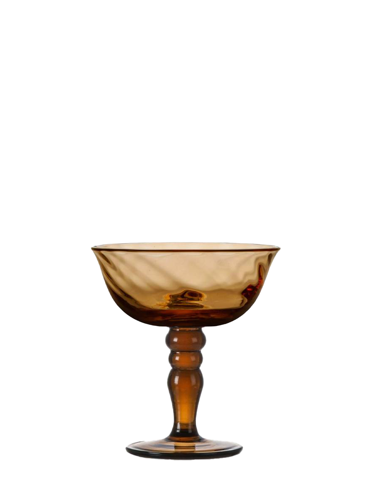 Opacity Italian coupe glass, brown