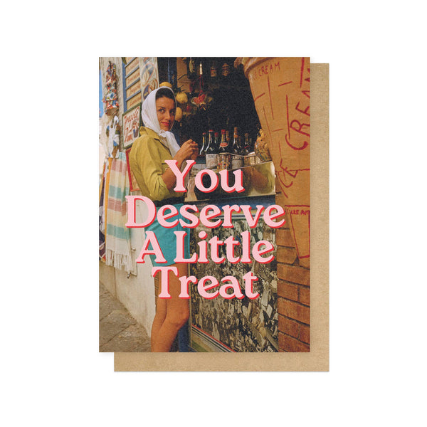 Deserve a little treat large congratulations card