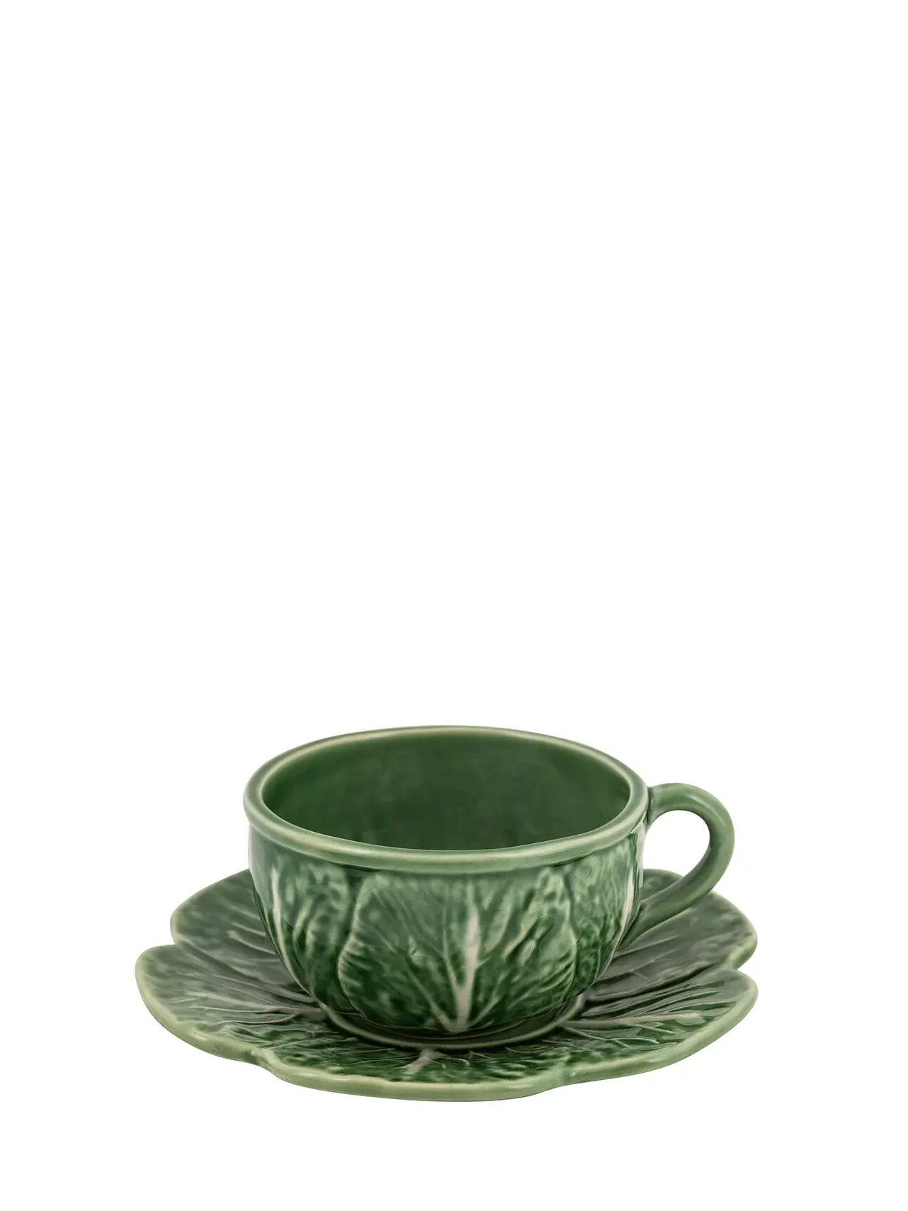 Cabbage Tea cup and saucer, green