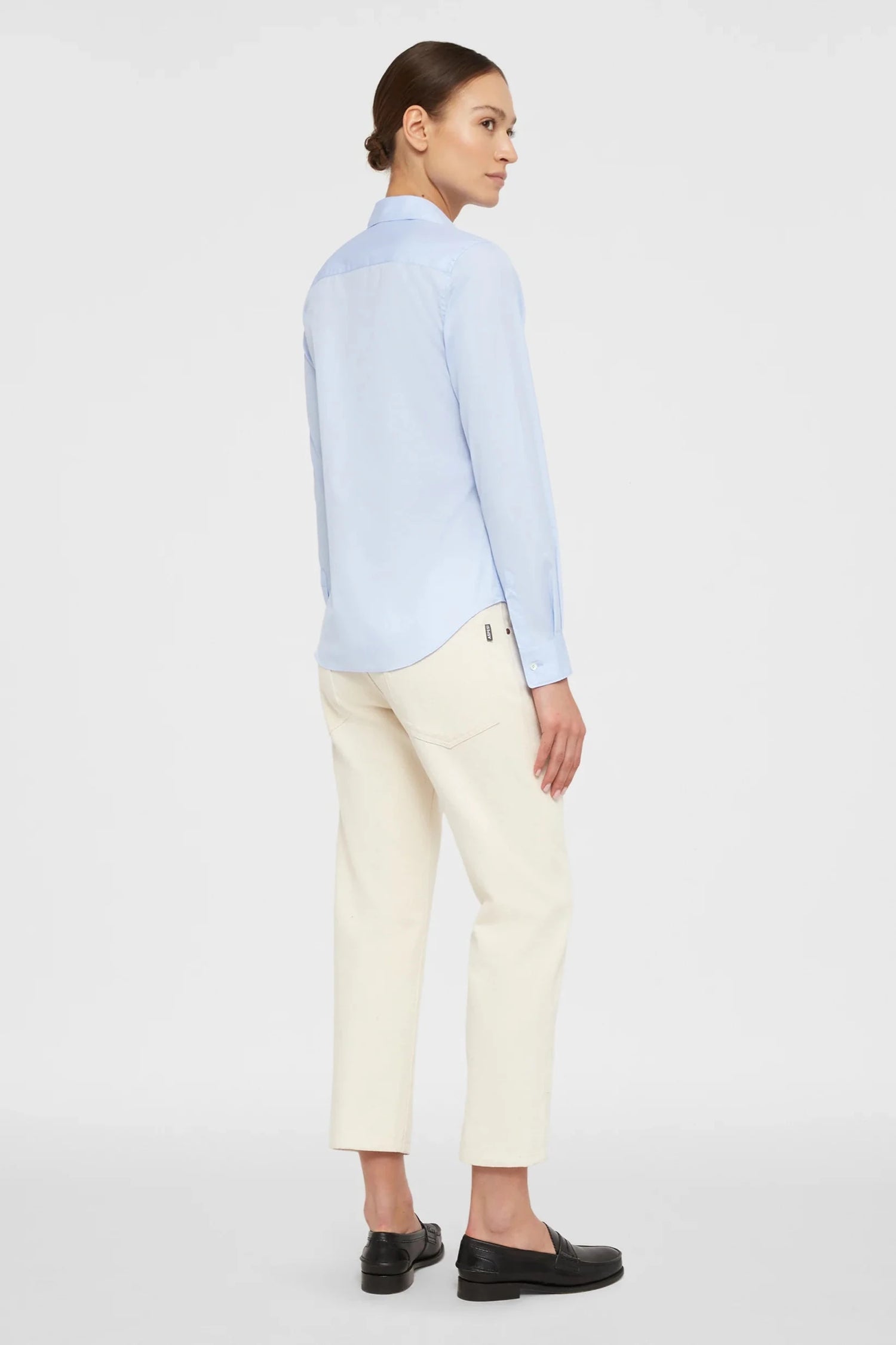 Cotton poplin shirt, sky blue