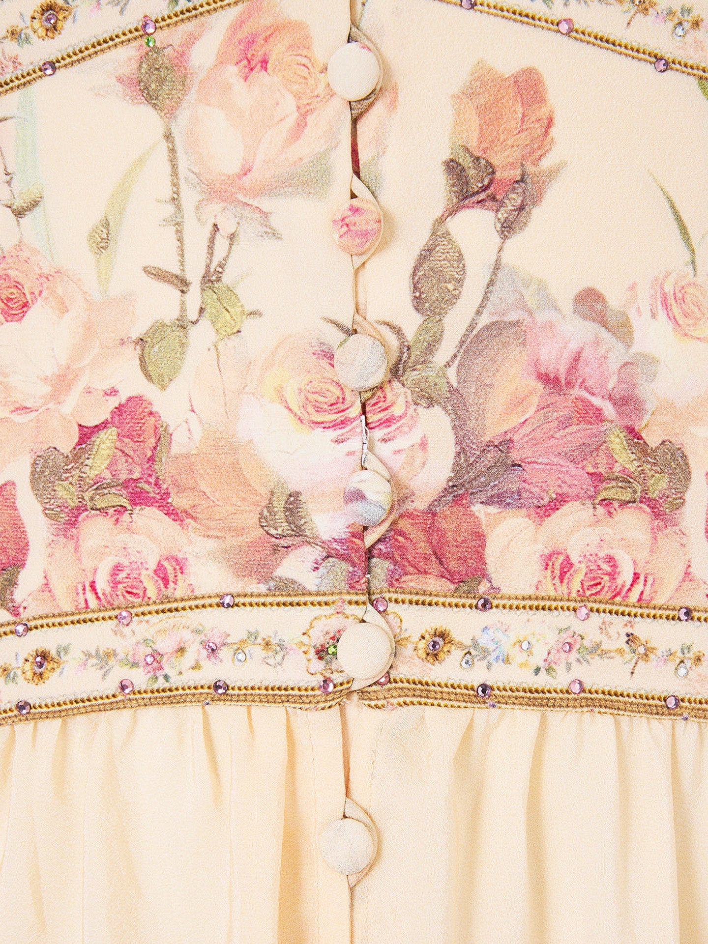 Adorned in Aranjuez button down short silk dress with open back