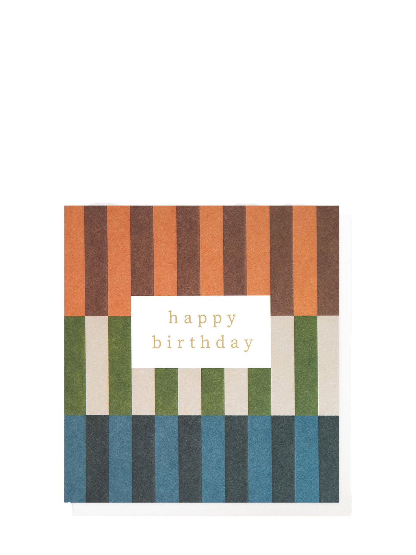 Happy birthday multi-colour stripe card
