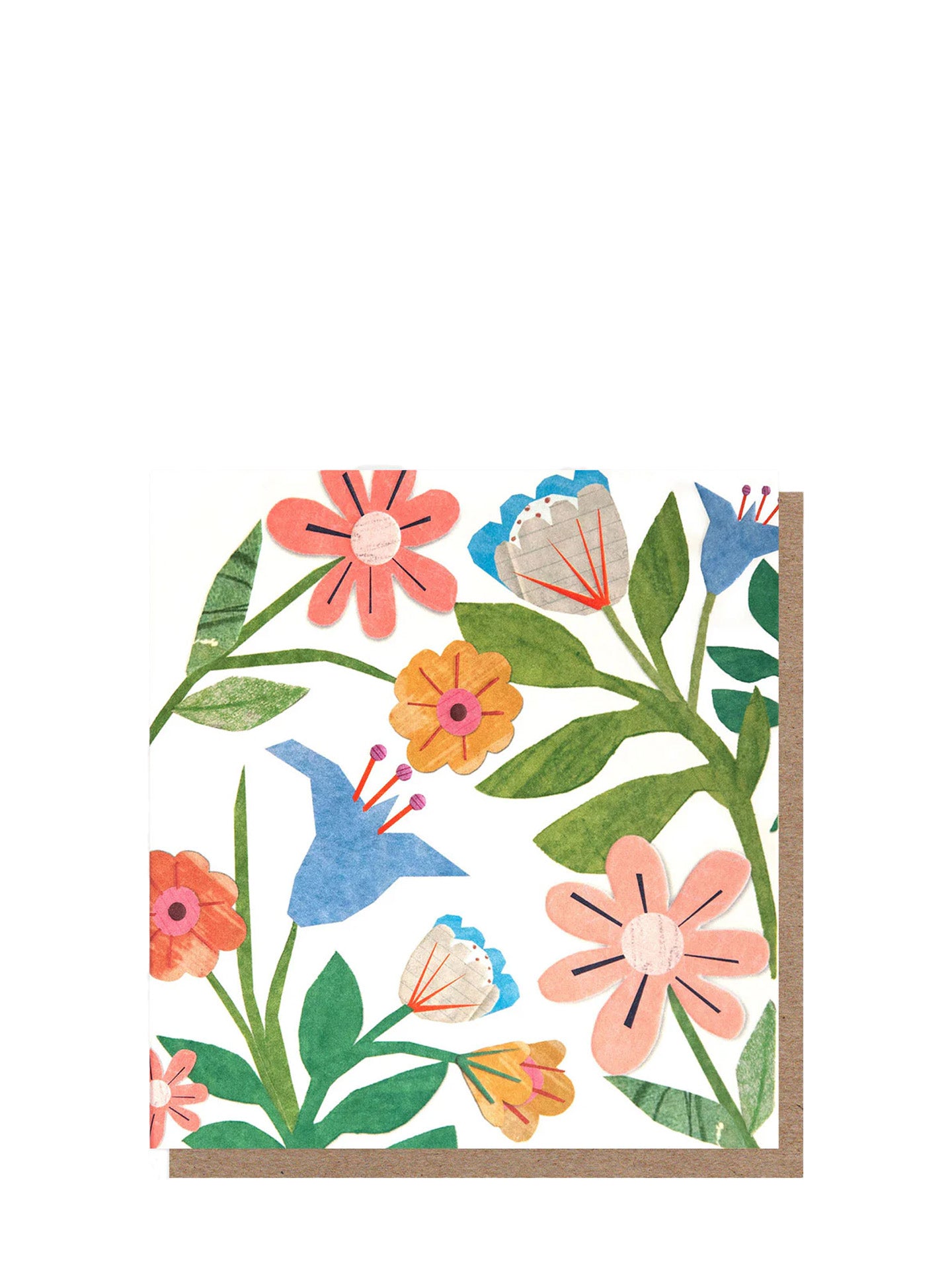 Colourful wildflowers greeting card