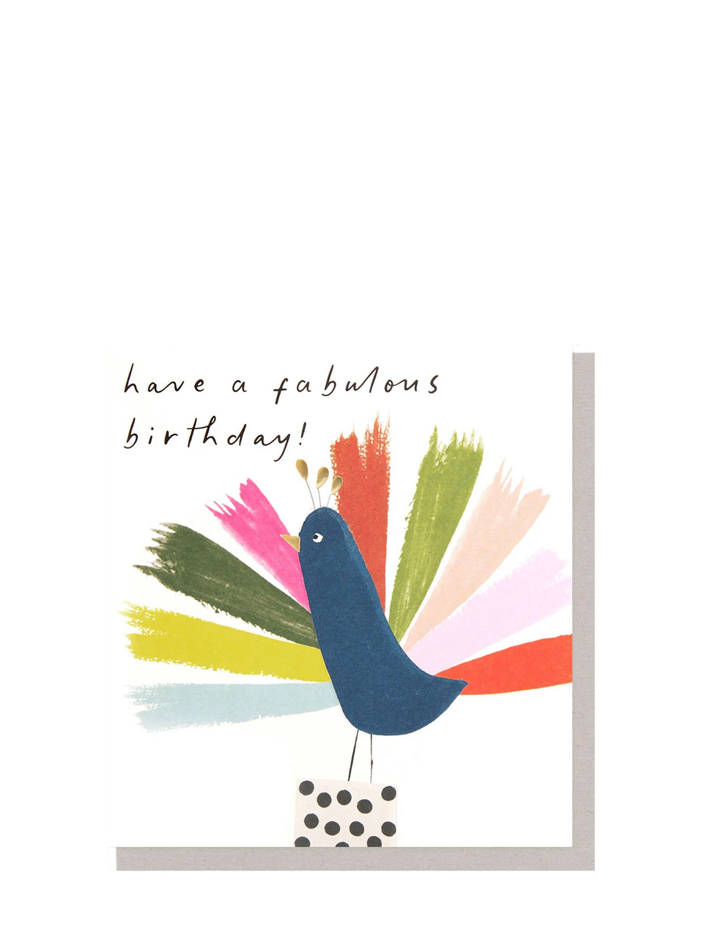 Have a fabulous birthday peacock card