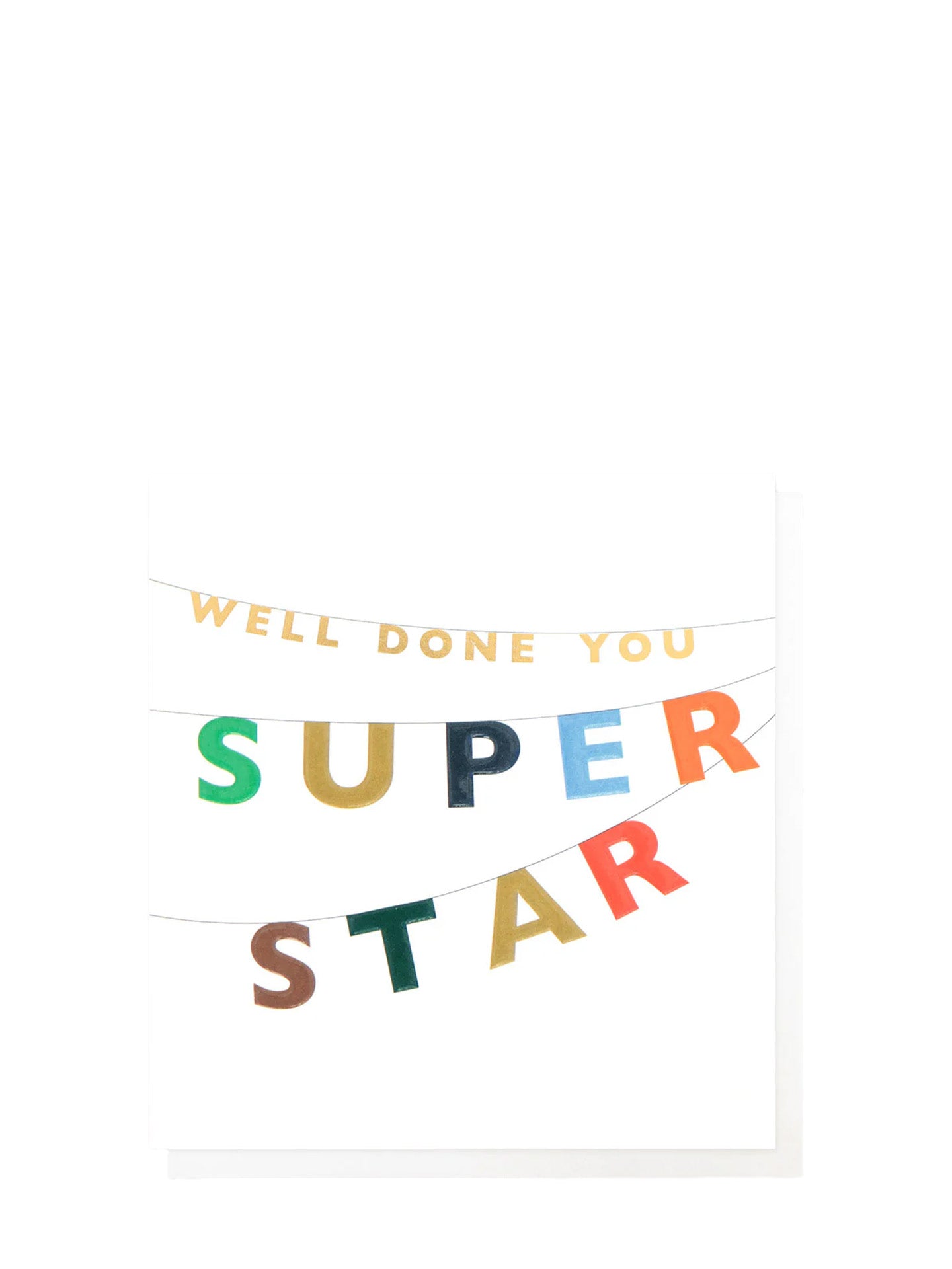 Super star bunting well done card