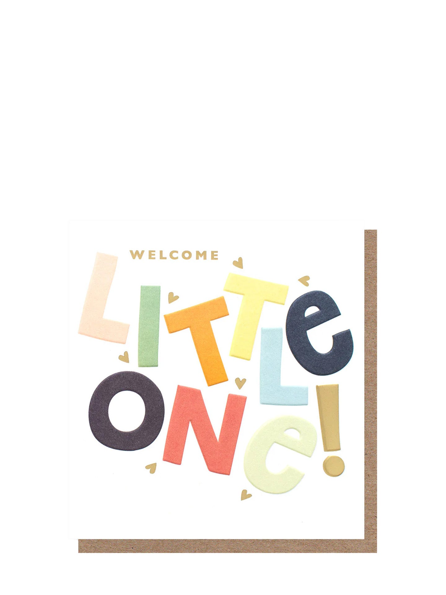Welcome little one new baby card