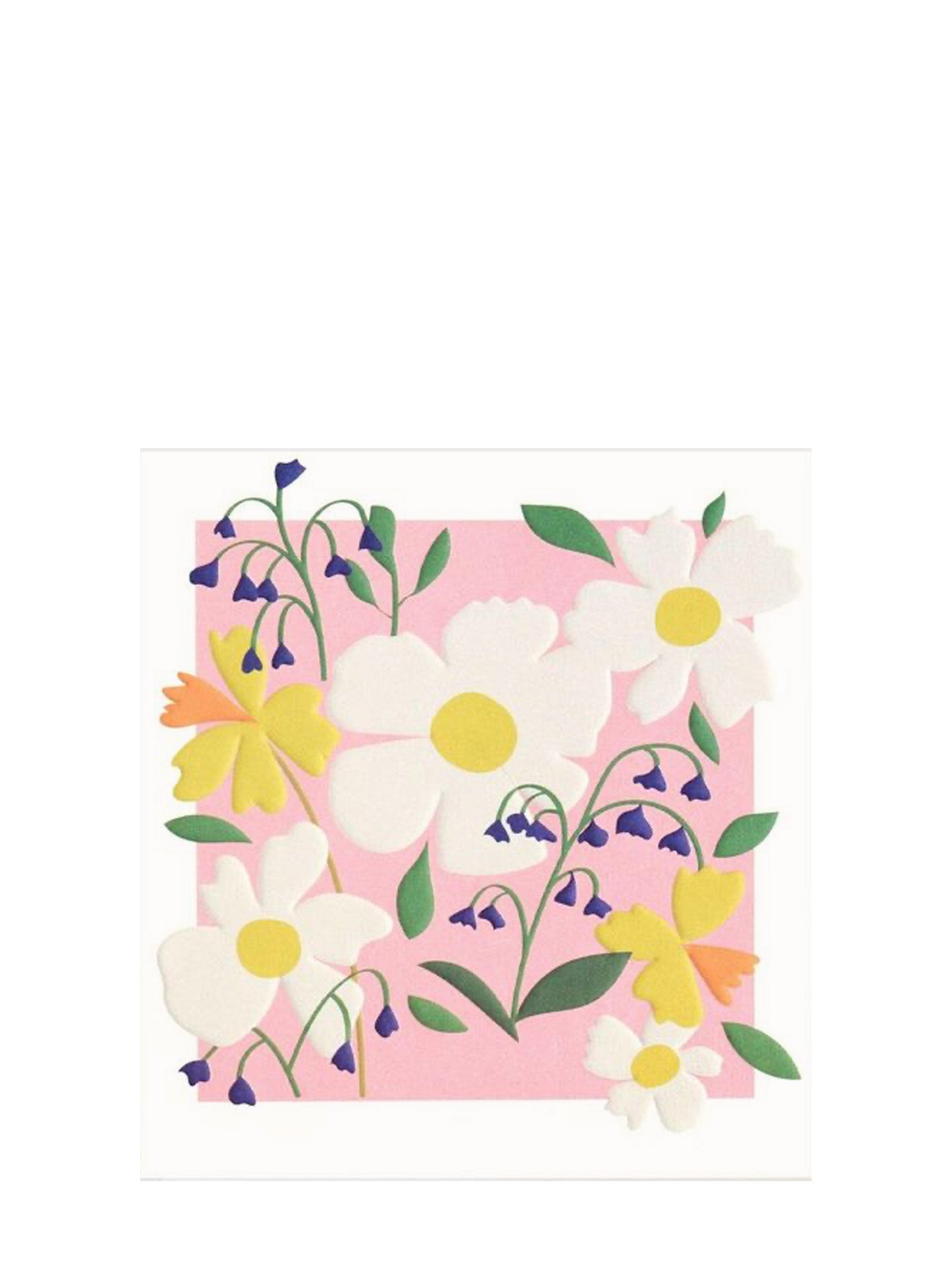 Pink floral meadow greeting card for all occasions