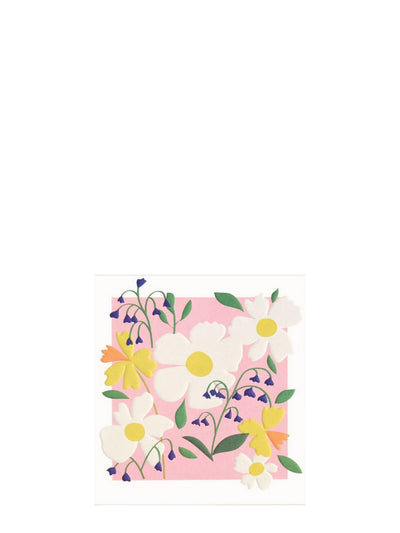 Pink floral meadow, greeting card for all occasions