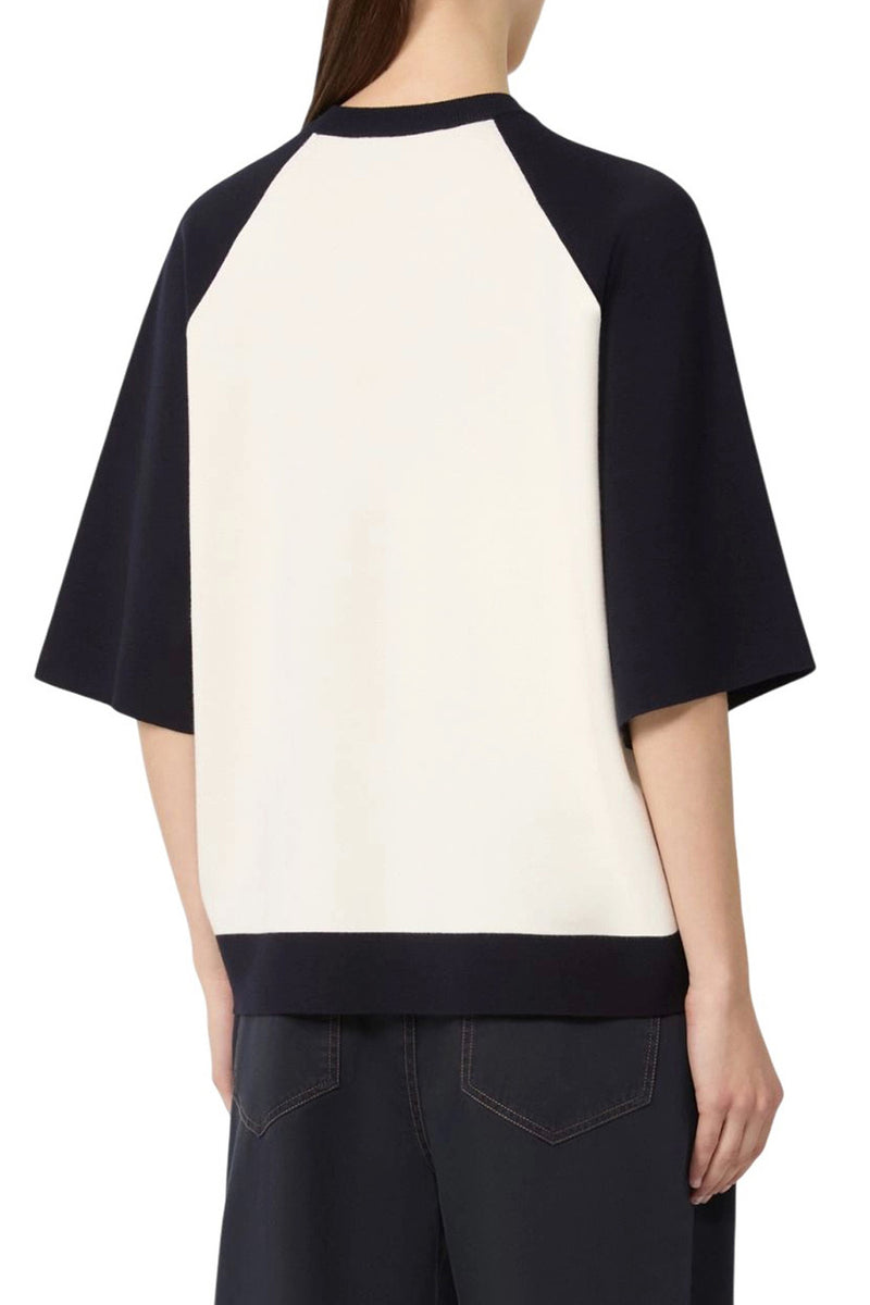 Velo sweater, white-blue