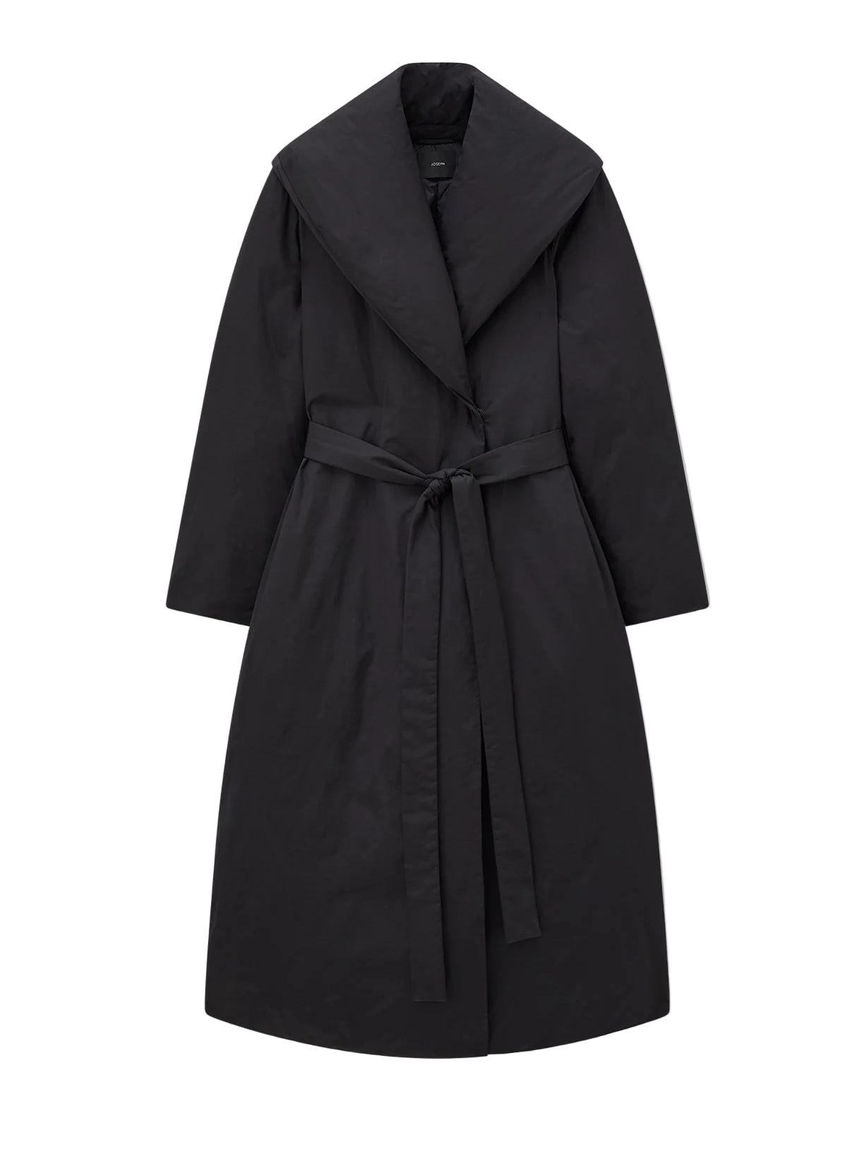 Long padded coat, black