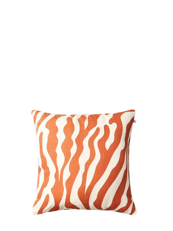 Zebra cushion, apricot orange (50x50cm)