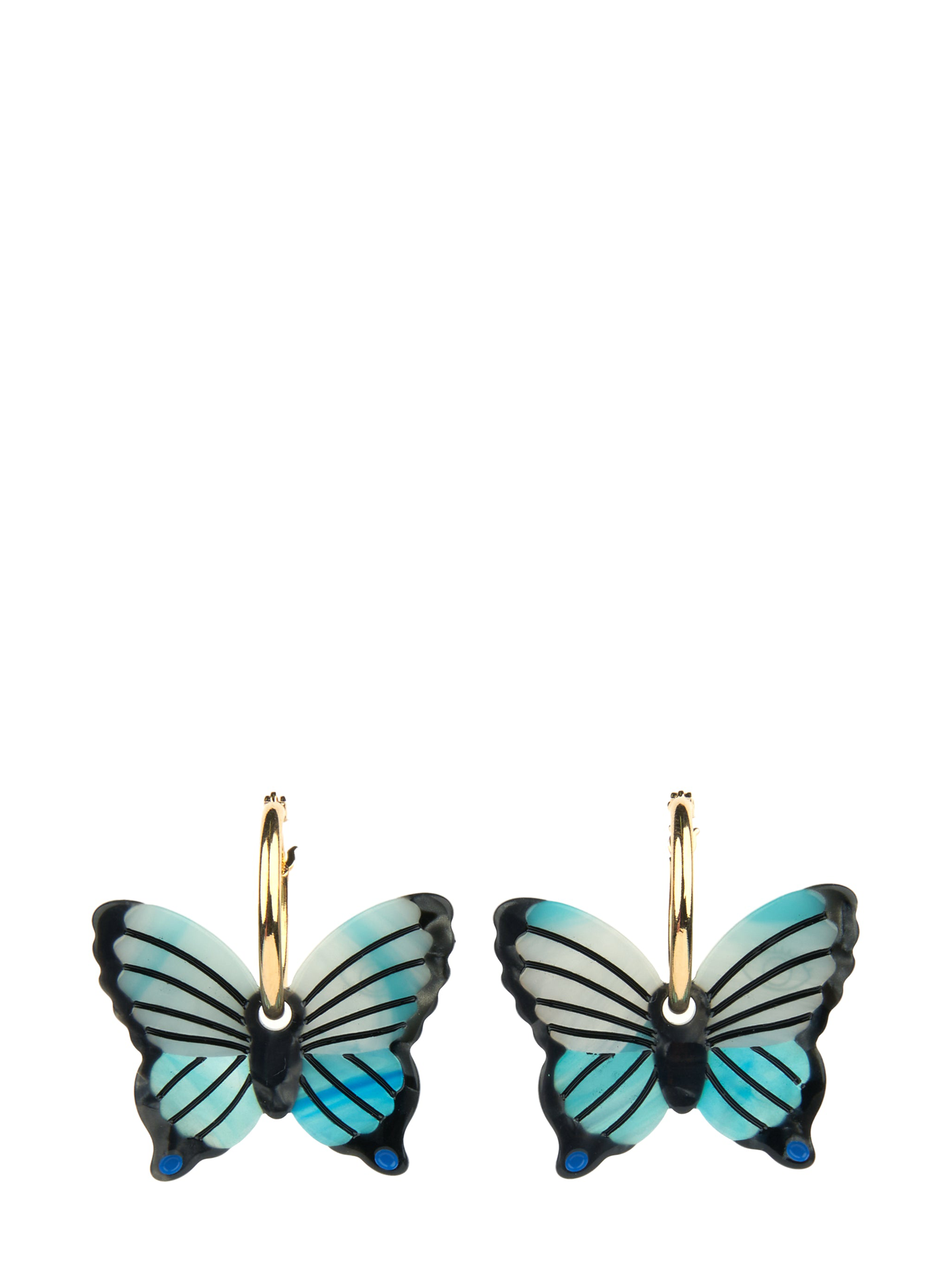 Blue butterfly earrings