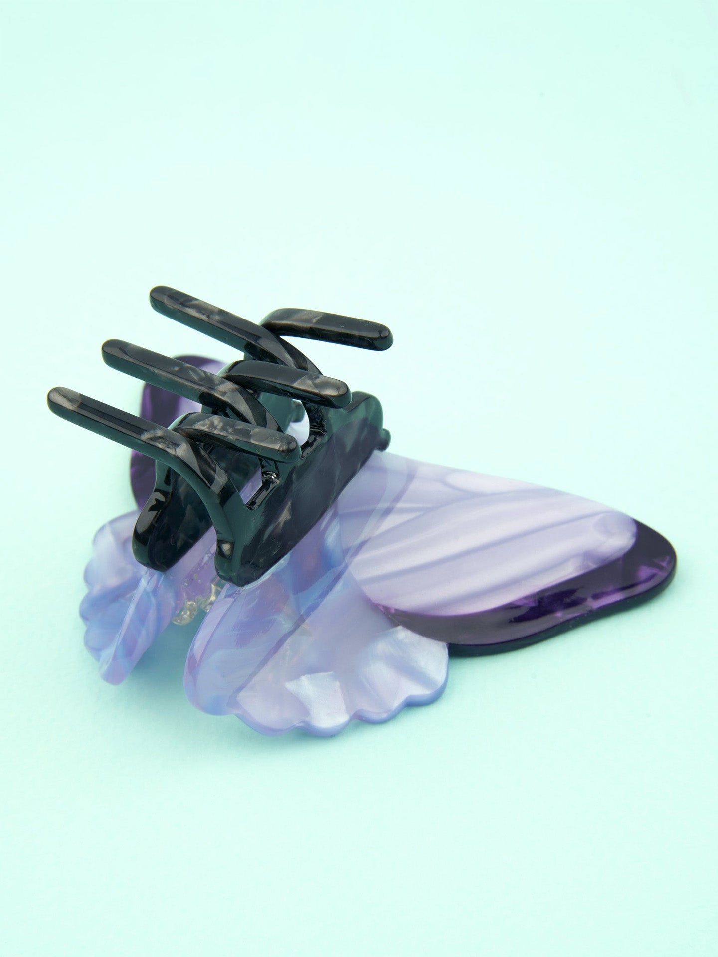 Purple butterfly hair claw