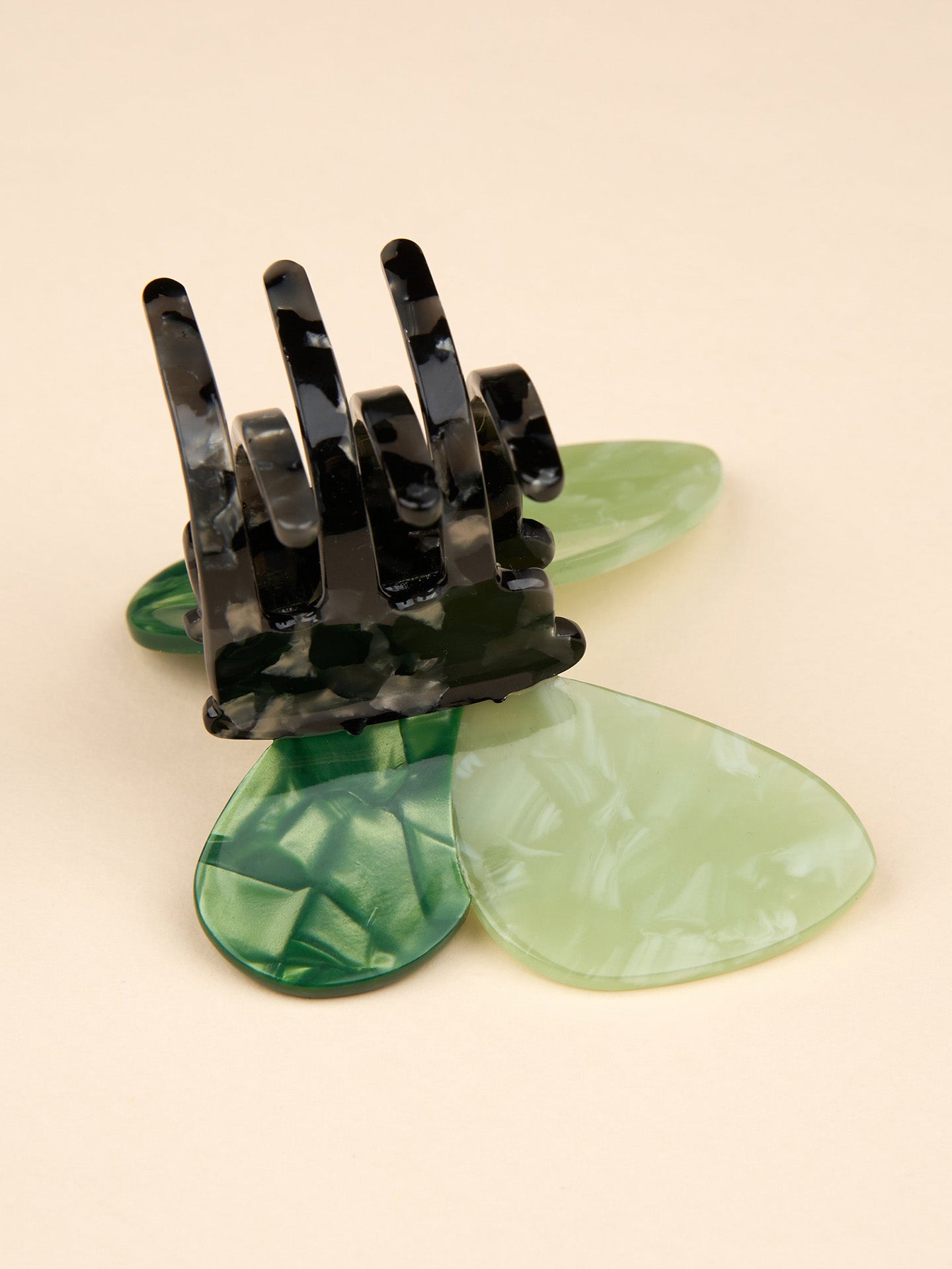 Green butterfly hair claw