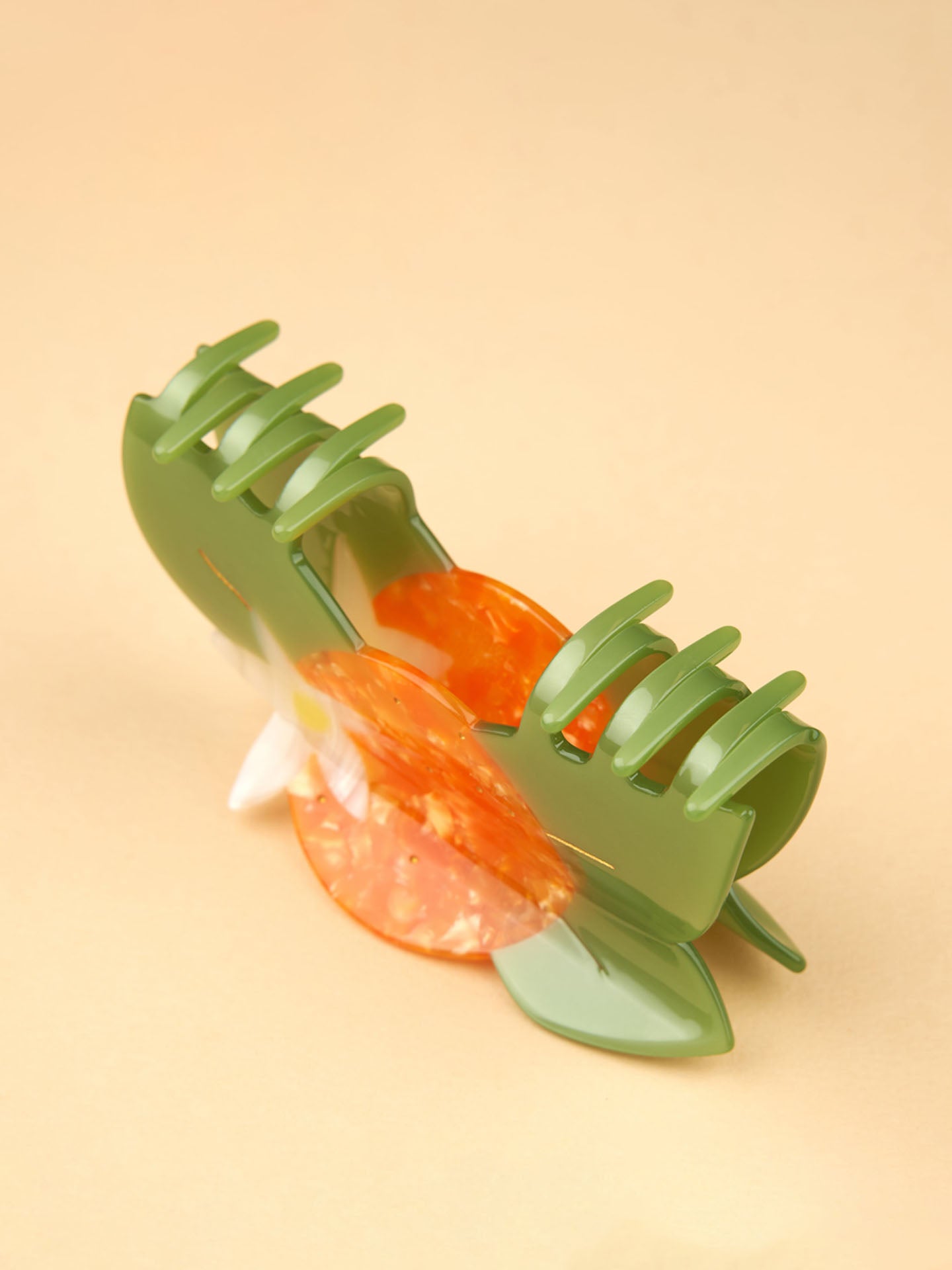 Orange blossom hair claw