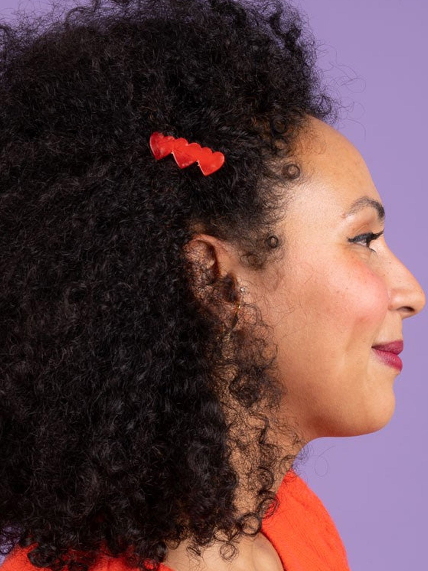 Small hearts hair clip