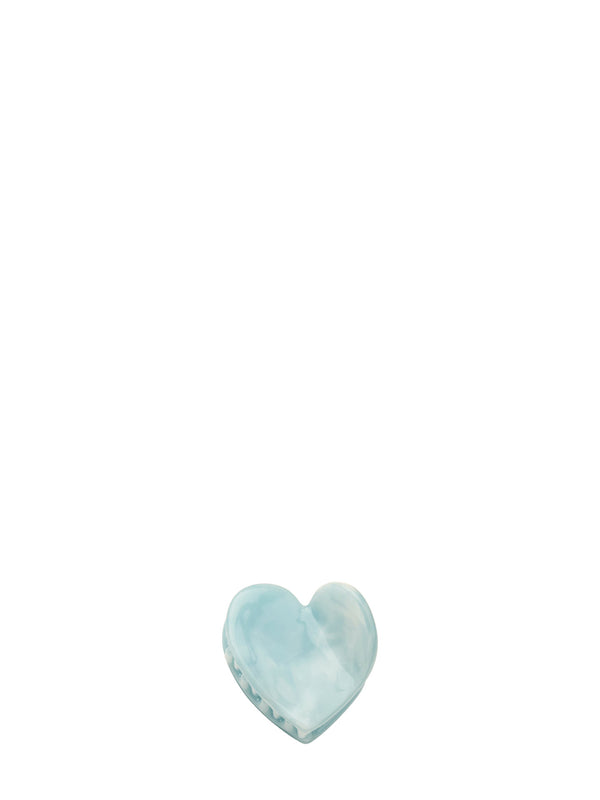 Mini blue heart hair claw