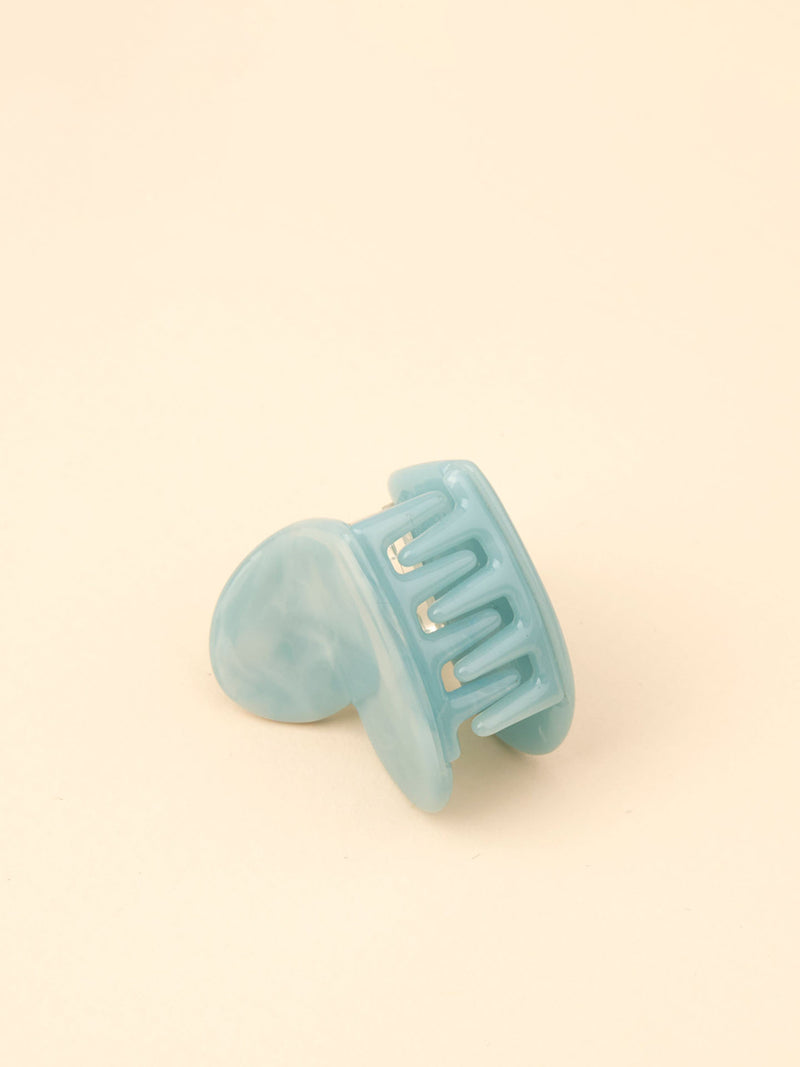 Mini blue heart hair claw
