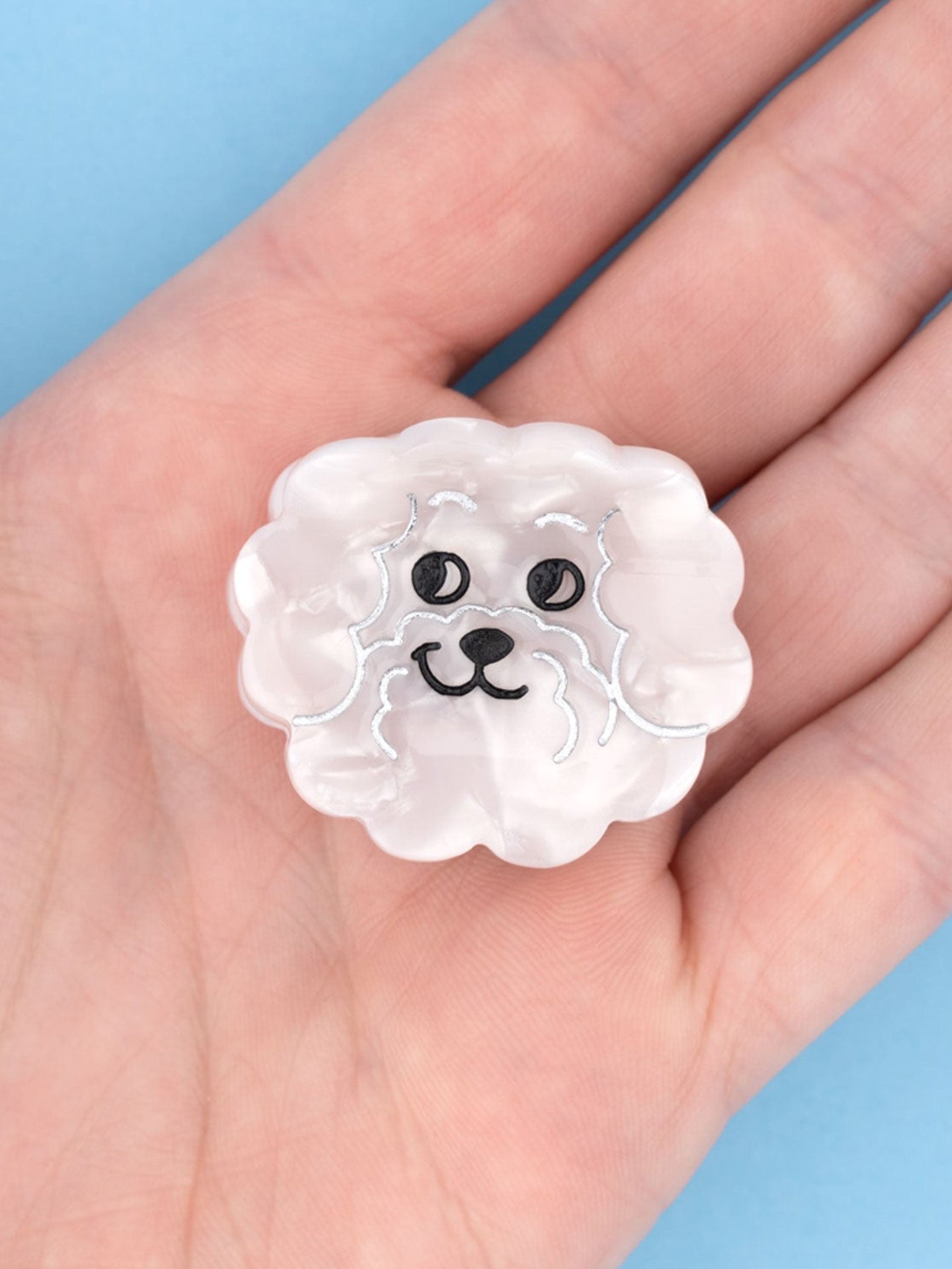 Bichon mini hair claw