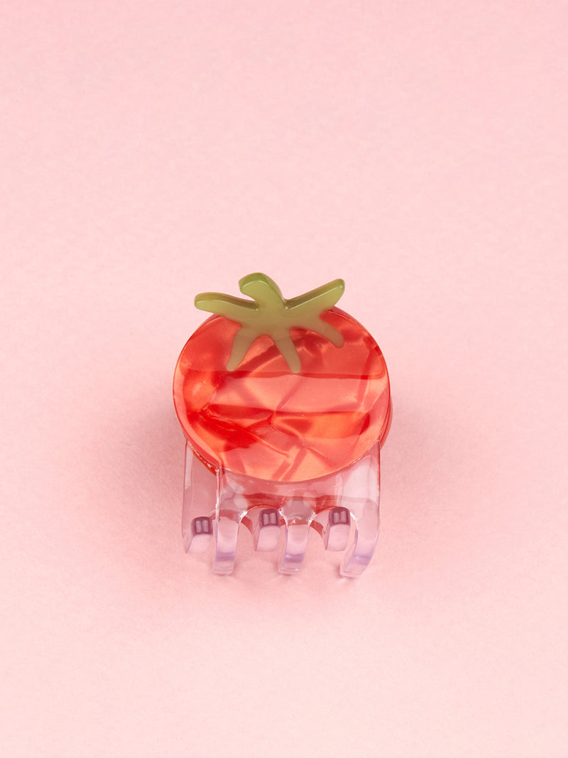 Mini cherry tomato hair claw