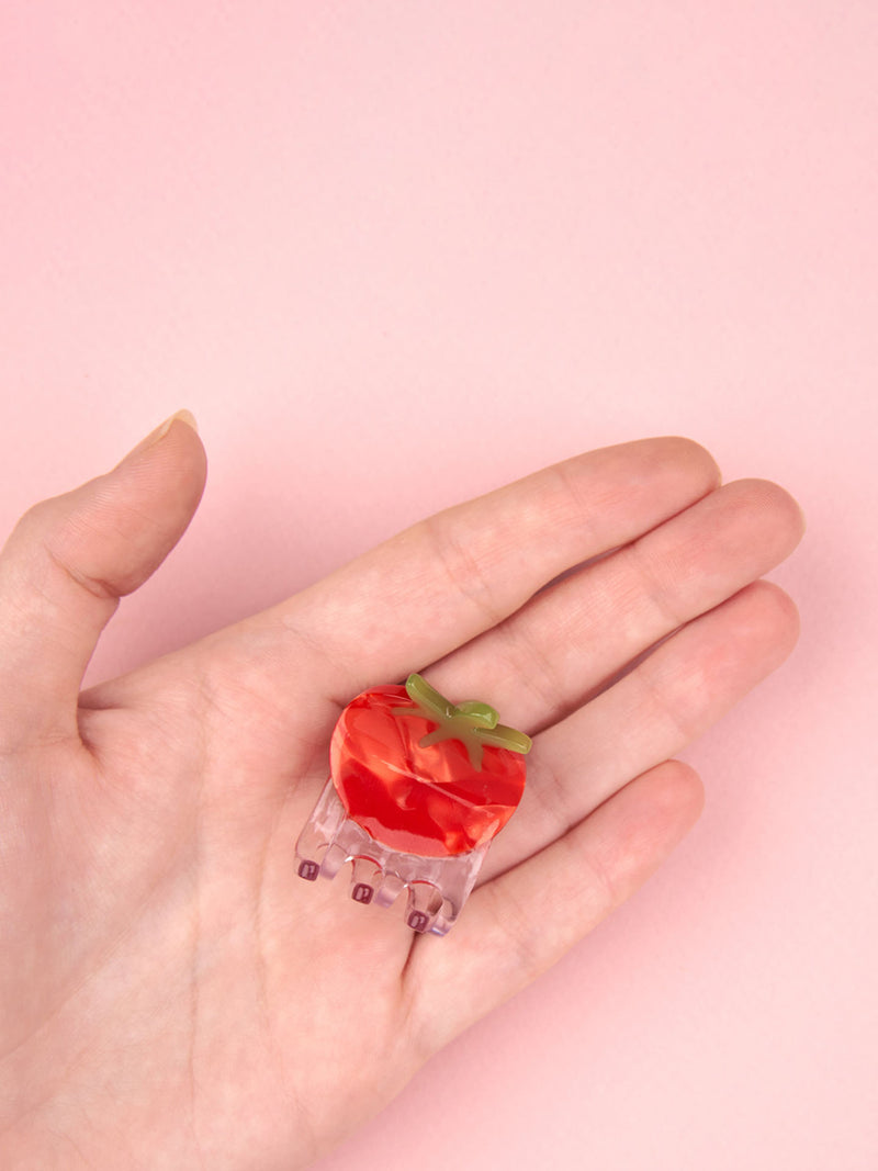 Mini cherry tomato hair claw