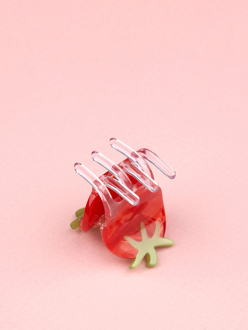 Mini cherry tomato hair claw