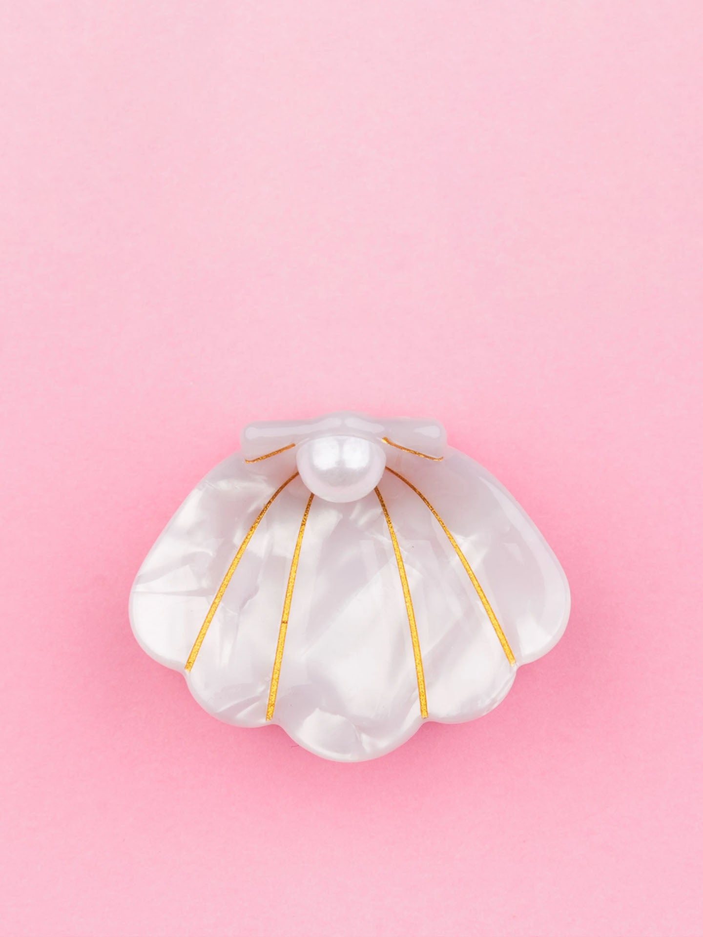 Scallop shell mini hair claw