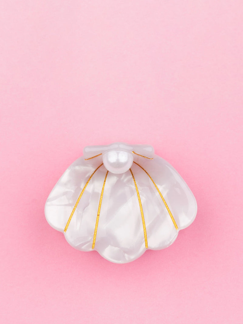 Scallop shell mini hair claw