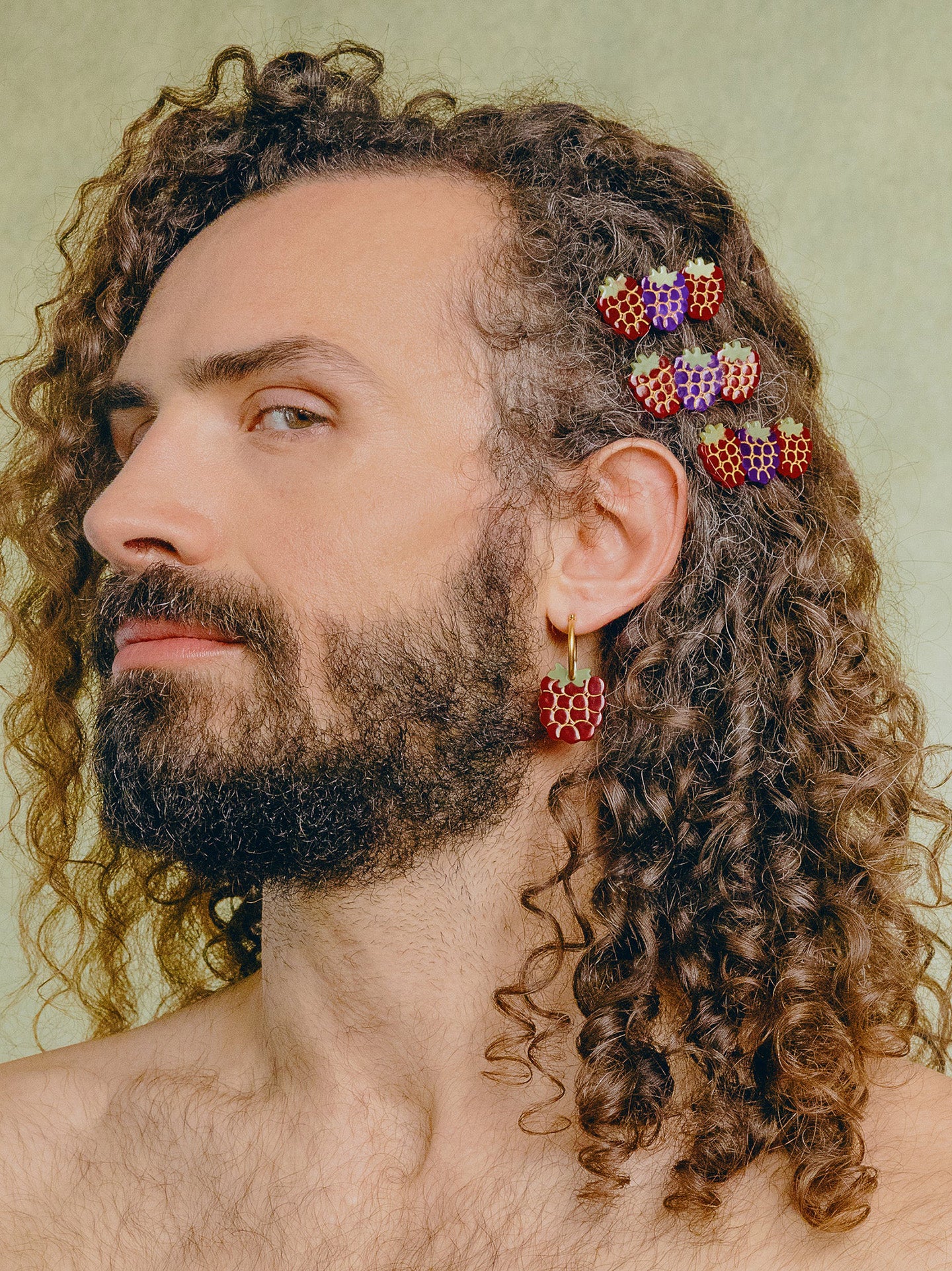 Raspberry earrings