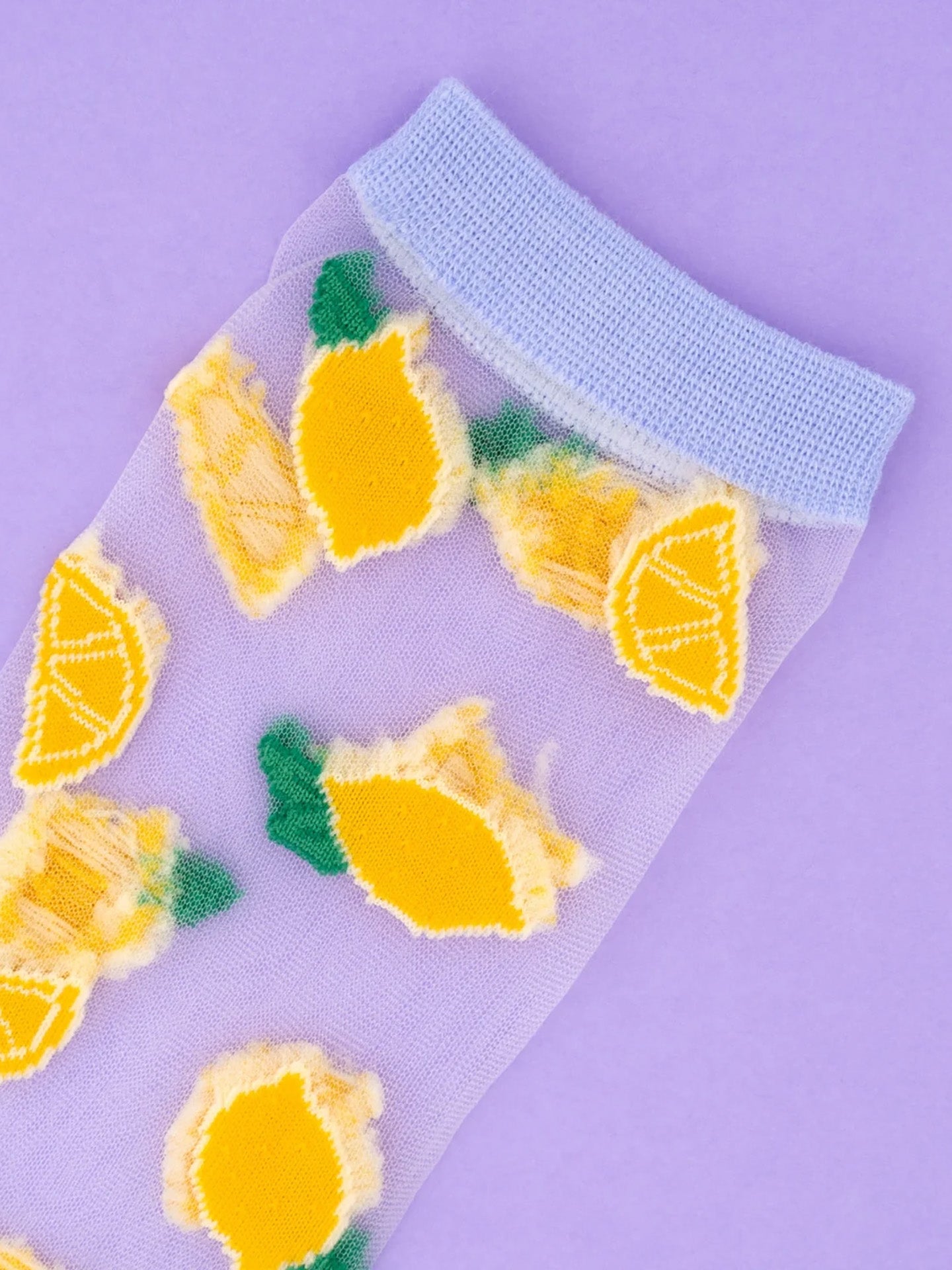 Transparent lemon socks