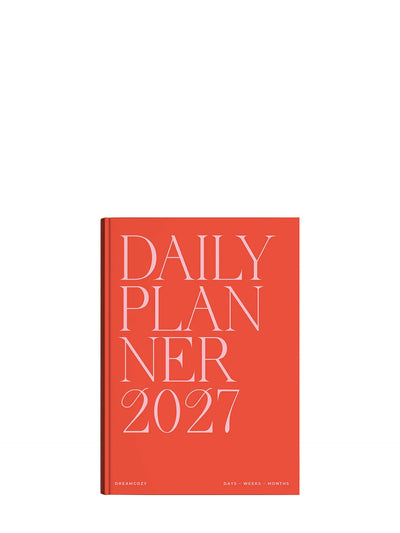 Daily planner 2027, berry red