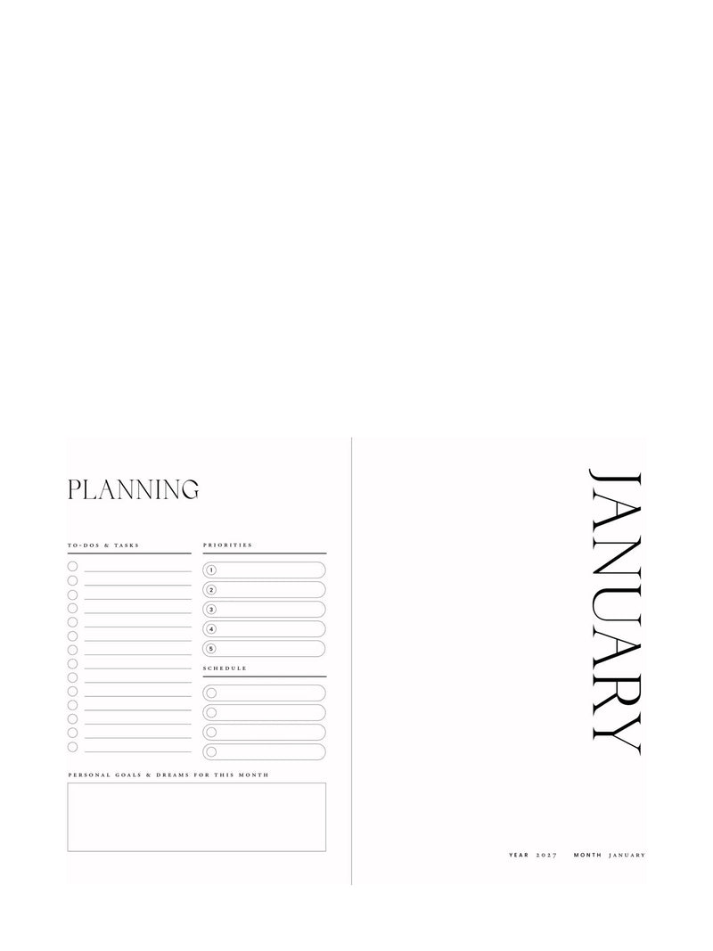 Daily planner 2027, beige