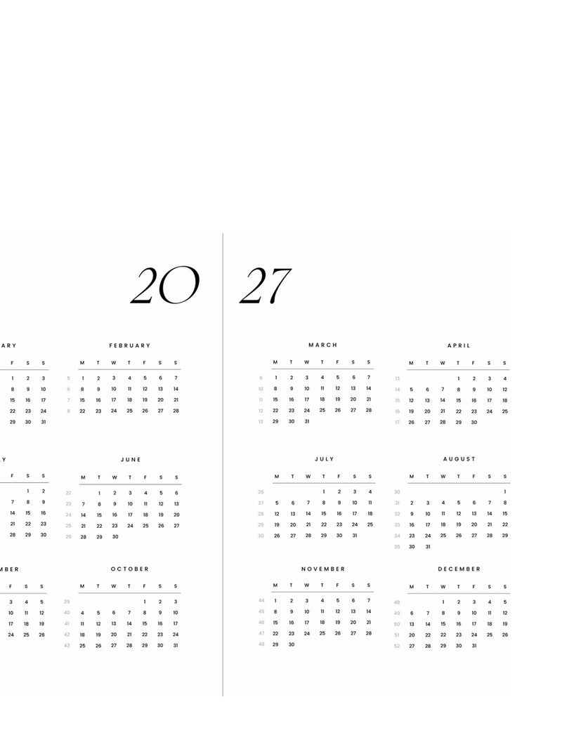 Daily planner 2027, beige