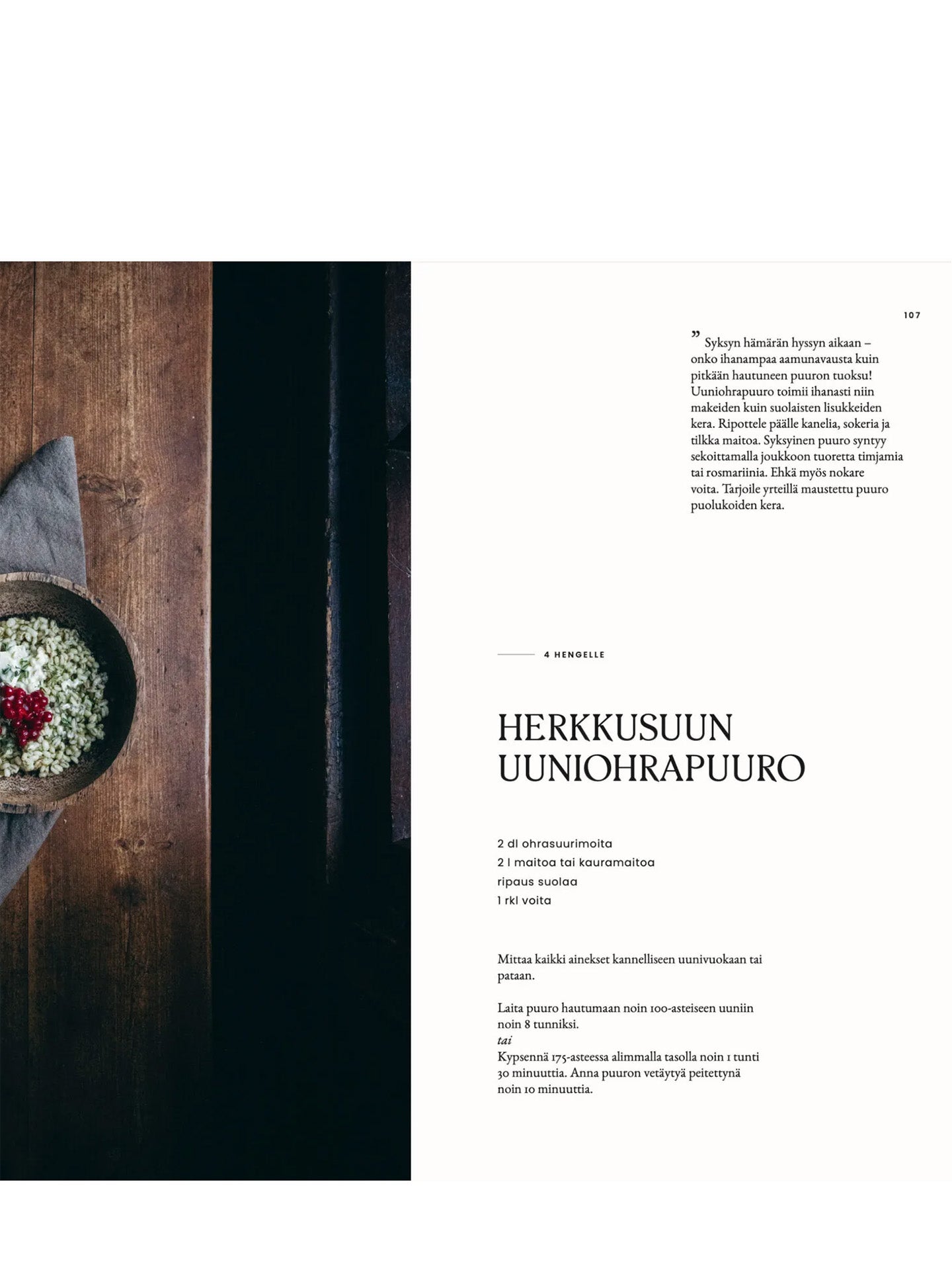 Mökkiruokaa läpi vuoden