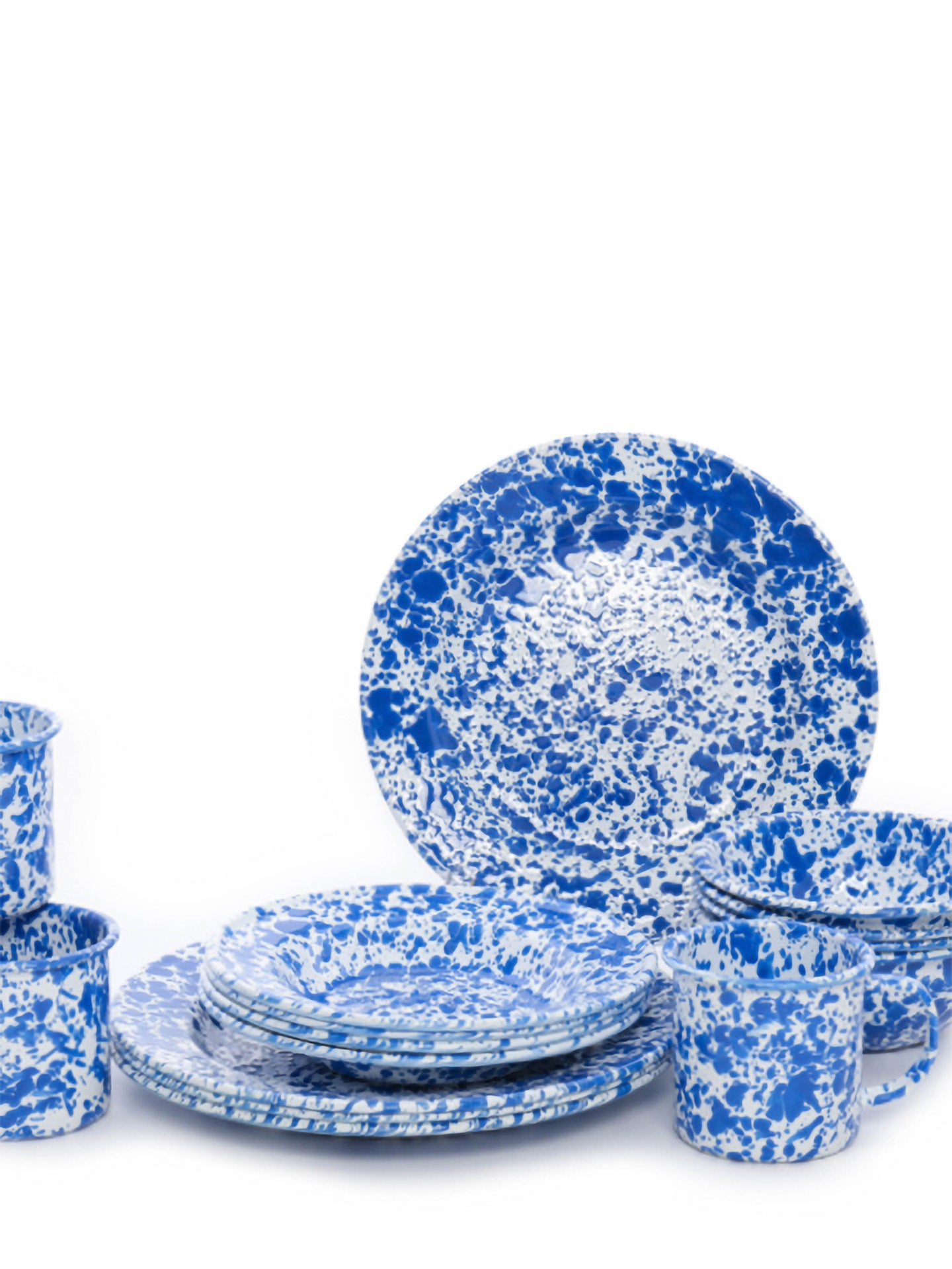 Dinner Plate, blue splatter