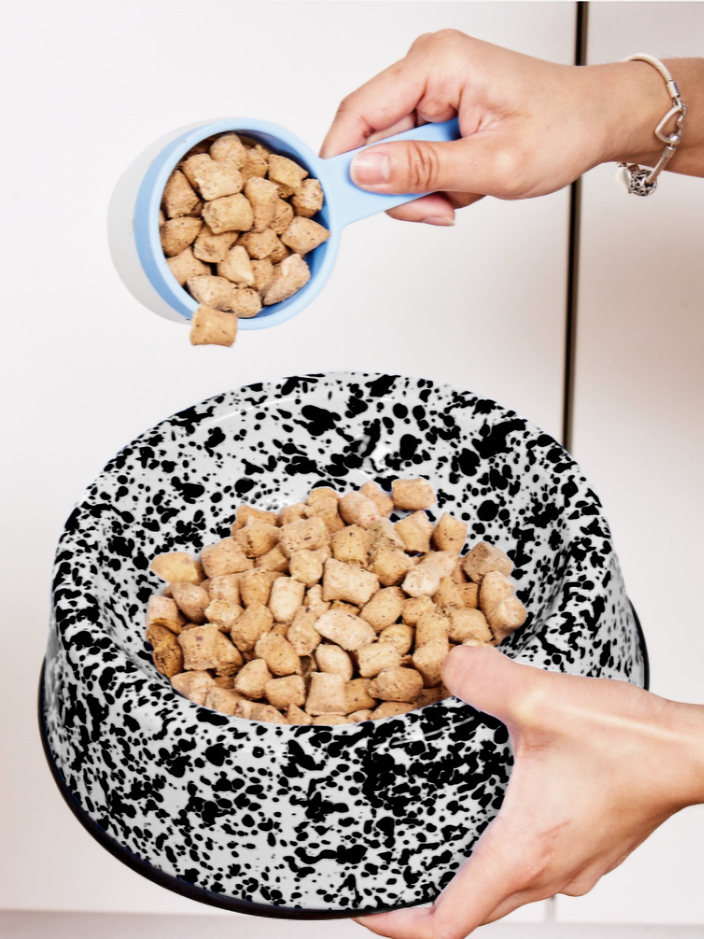 Large Pet Bowl, Black Splatter