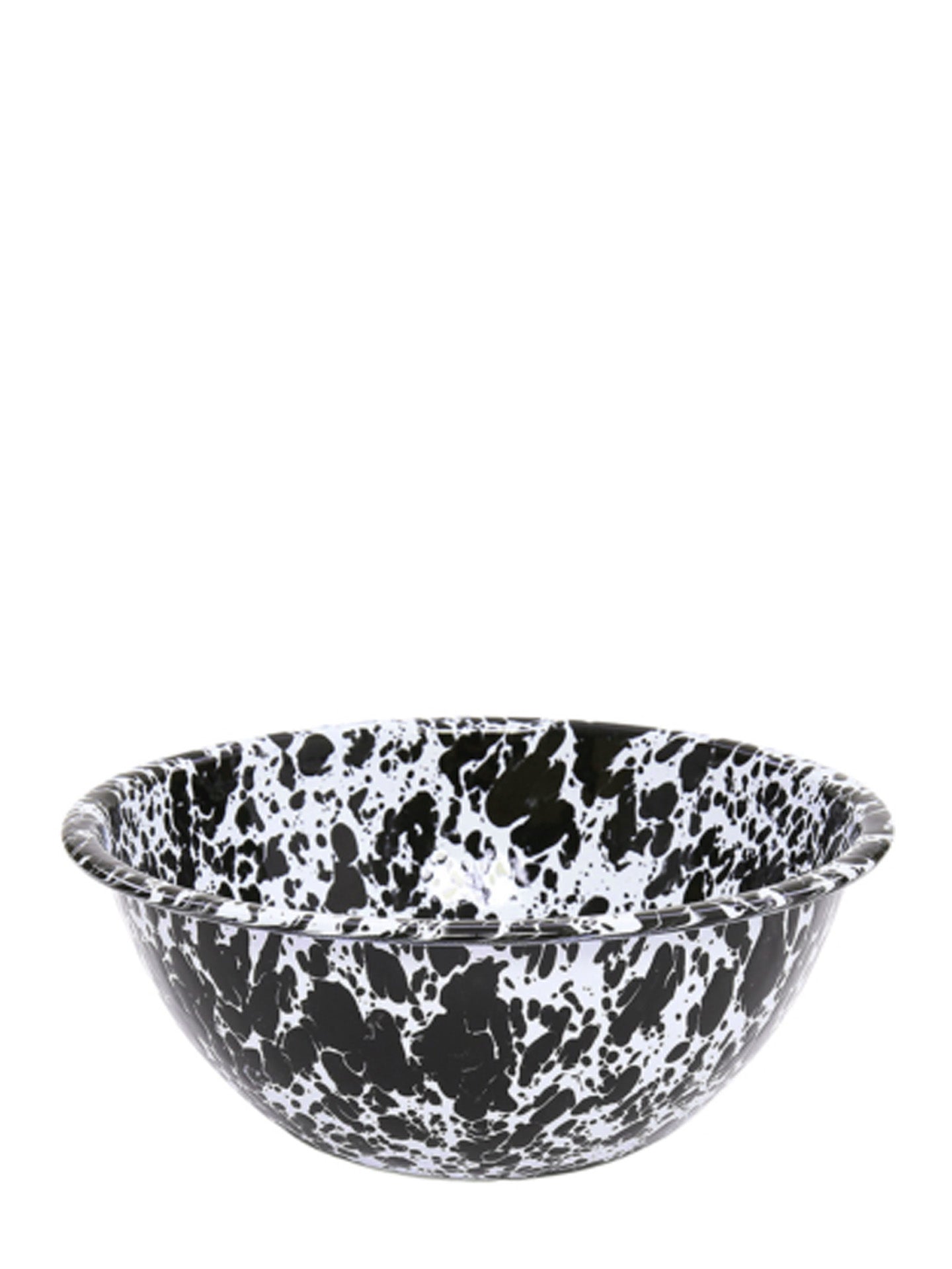 Small Serving Bowl, Black Splatter