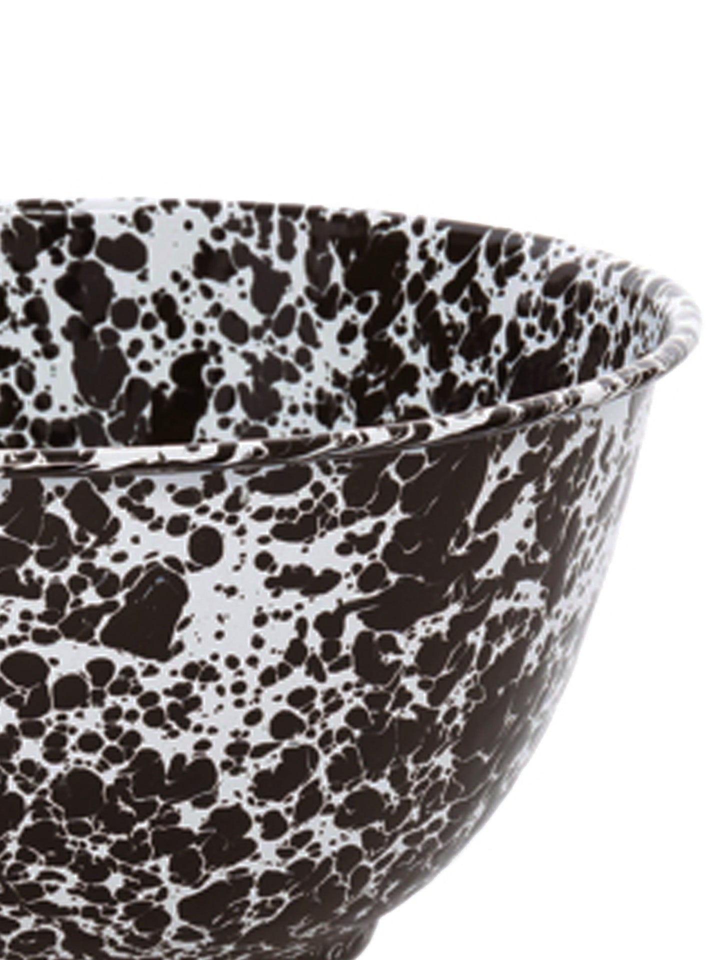 Large Salad Bowl, Black Splatter